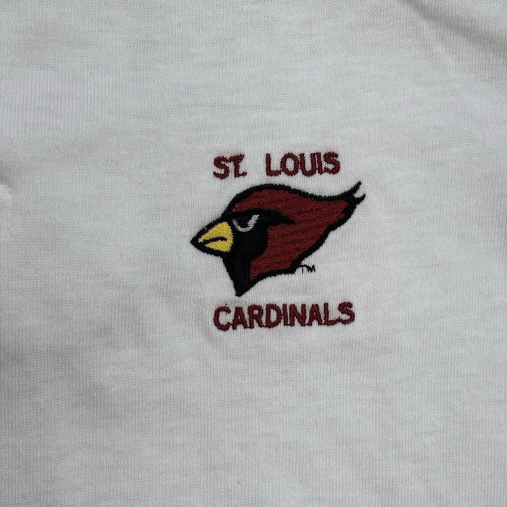 Vintage BIKE St Louis Cardinals Polo Short Sleeve Shirt Small USA Single Stitch - Picture 3 of 8